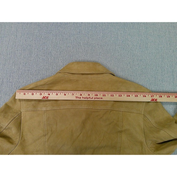 Faconnable Goatskin Jacket Medium Women's Long Sleeve Button Down - Picture 8 of 11